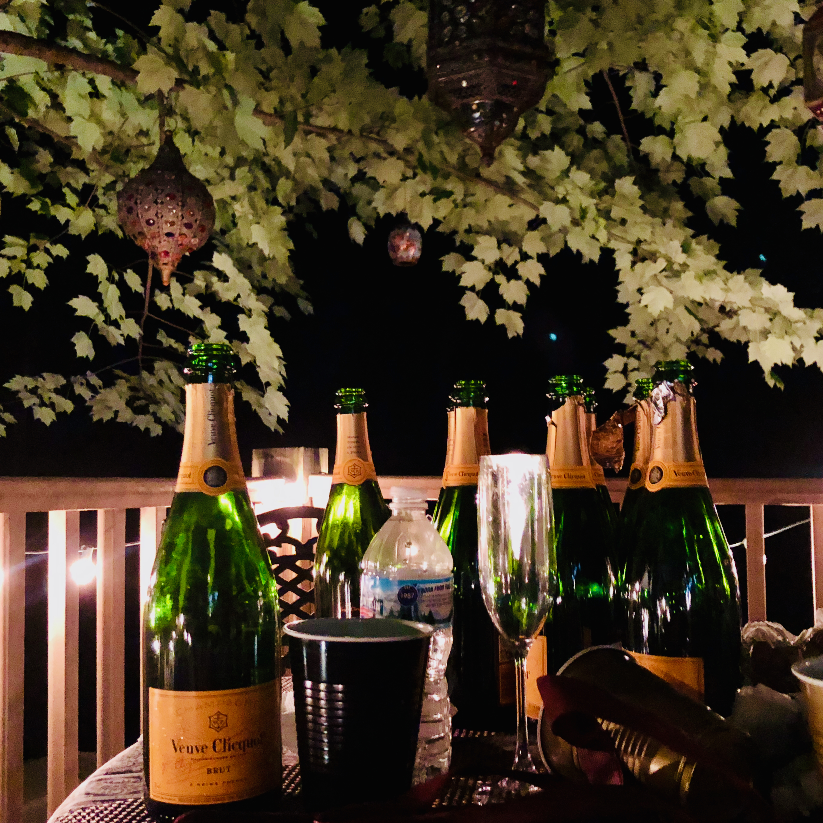 8 bottles of champaign for 4 people